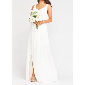 NWOT Show Me Your Mumu Kendall White Maxi Wedding Dress Size XXS